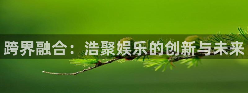 壹号娱乐平台注册入口：跨界融合：浩聚娱乐的创新与未来